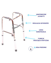Balkonik rehabilitacyjny z kołami THZ 912L