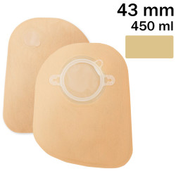 1201-43 Worek Stomijny Dwuczęściowy Nova 2  43 mm 450 ml Beż Dansac