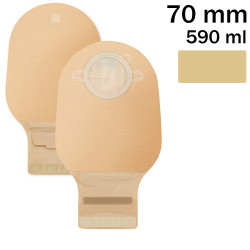 1215-70 Worek Stomijny Dwuczęściowy Nova 2 70 mm 590 ml Beż Otwarty