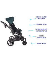Wózek inwalidzki spacerowy dla dzieci ALFA MyWam