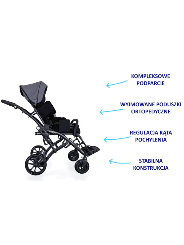 Wózek inwalidzki spacerowy dla dzieci ALFA FLEX MyWam