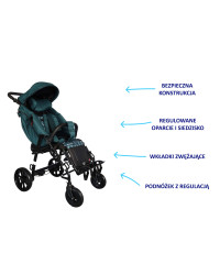 Wózek inwalidzki specjalny dla dzieci YETI Junior MyWam