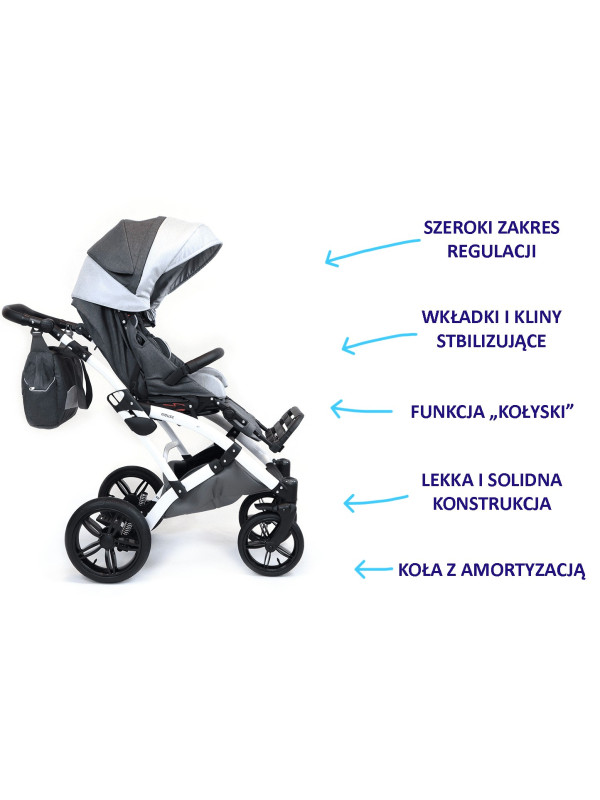 Wózek inwalidzki spacerowy dla dzieci MOUSE MyWam