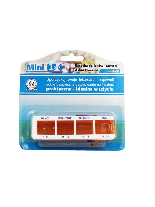 Kasetka do Leków Mini 4 Dawkowania w Blistrze EL-COMP