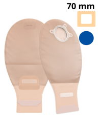 421749 Worek Dwuczęściowy Natura 70mm Otwarty Beż z Okienkiem Convatec