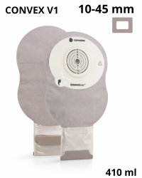 423607 Worek Ileostomijny Jednoczęściowy Esteem Body Szary z Okienkiem 10-45 mm Otwarty 410 ml Convex 3,5 mm V1 Convatec