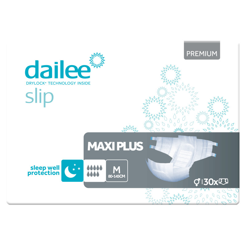 Dailee Slip Premium Maxi Plus pieluchomajtki na noc dla seniora