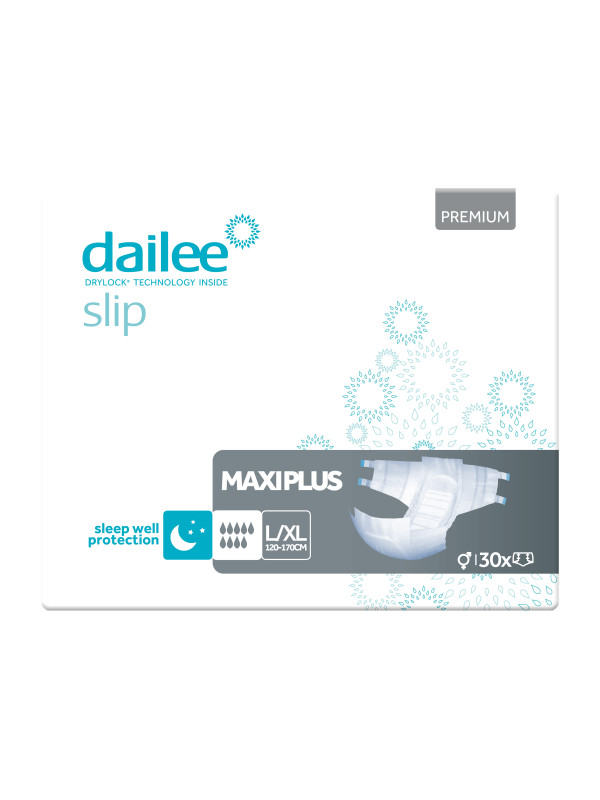 Dailee Slip Premium Maxi Plus pieluchomajtki na noc dla seniora
