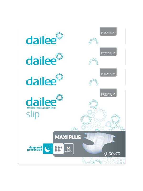 Dailee Slip Premium Maxi Plus pieluchomajtki na noc dla seniora