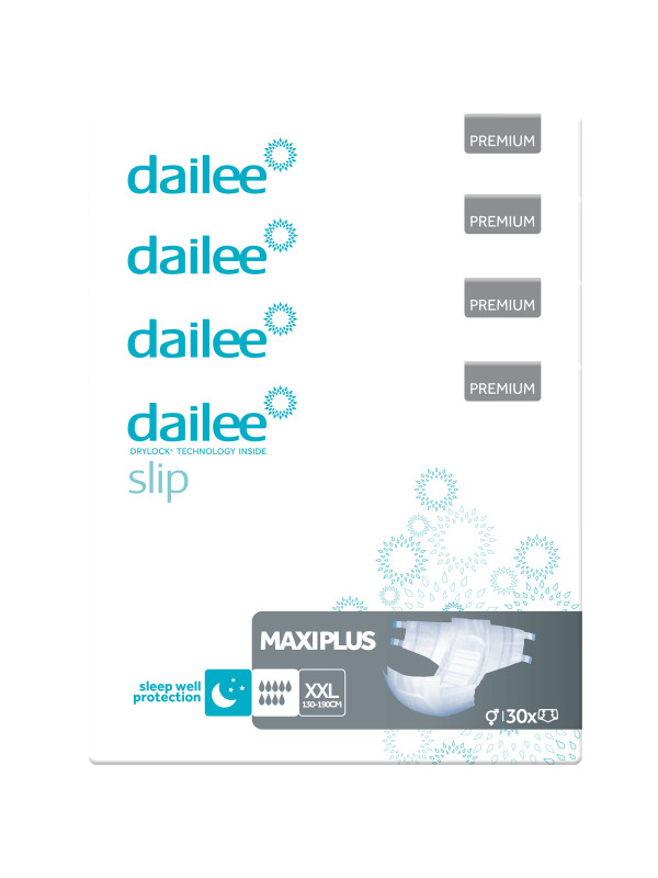 Dailee Slip Premium Maxi Plus pieluchomajtki na noc dla seniora