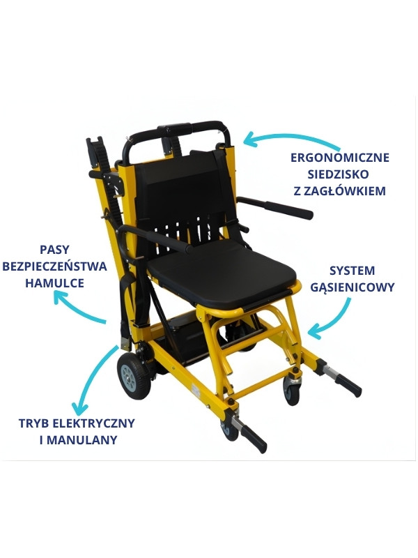 Schodołaz krzesełkowo-gąsienicowy Wheelie Stairs – bezpieczny transport po schodach
