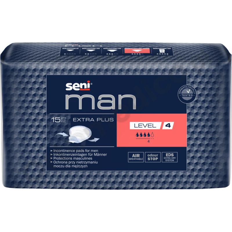Seni Man Extra Plus Level 4 wkładki pieluchy anatomiczne męskie