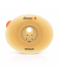 1743-10 Płytka stomijna NovaLife 2 hydrokoloidowa 43mm, 15–35 mm owalna Dansac