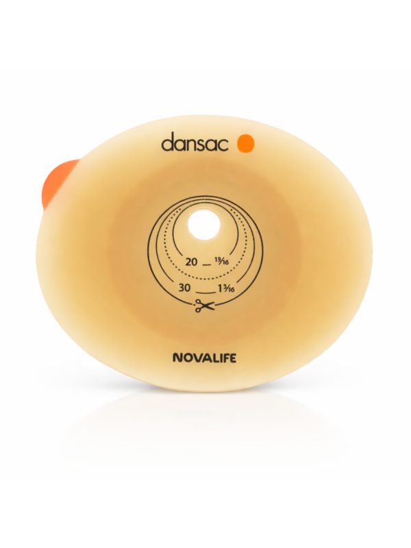 1743-10 Płytka stomijna NovaLife 2 hydrokoloidowa 43mm, 15–35 mm owalna Dansac