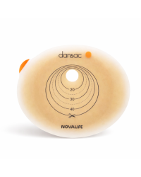 1755-10 Płytka stomijna Dansac NovaLife 2 płaska 55 mm (10–47 mm) - hydrokoloidowa, owalna