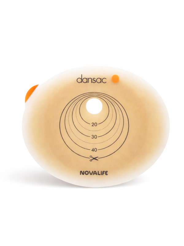 1755-10 Płytka stomijna Dansac NovaLife 2 płaska 55 mm (10–47 mm) - hydrokoloidowa, owalna