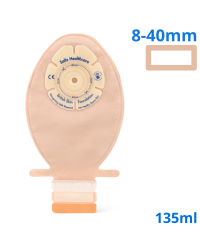 CFP8 Worek Stomijny Jednoczęściowy Pediatryczny 8-40mm 135ml Beż z Okienkiem SALTS