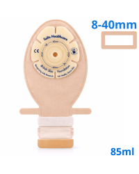 CFN8 Worek stomijny dla noworodków i niemowląt Confidence® Comfort z elastyczną płytką – 1-częściowy, beżowy (8–40 mm), 85 ml