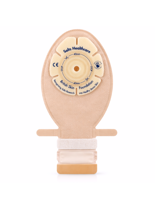 CFN8 Worek stomijny dla noworodków i niemowląt Confidence® Comfort z elastyczną płytką – 1-częściowy, beżowy (8–40 mm), 85 ml