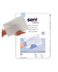 Myjki higieniczne jednorazowe niepodfoliowane dla leżących Seni Care 50 szt.