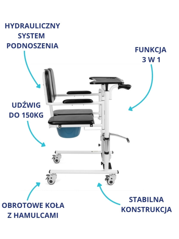 Hydrauliczny podnośnik transferowy SAFE-TRANSFER Timago – komfort i higiena