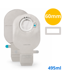 114520 Worek Dwuczęściowy SenSura Mio Click 60mm 495 ml z Filtrem Otwarty Neutralny Szary z Okienkiem Coloplast