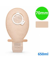103670 Worek Dwuczęściowy SenSura Click 70 mm 650 ml Cielisty Otwarty Coloplast