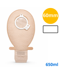 103660 Worek Dwuczęściowy SenSura Click 60 mm 650 ml Przeźroczysty Otwarty Coloplast