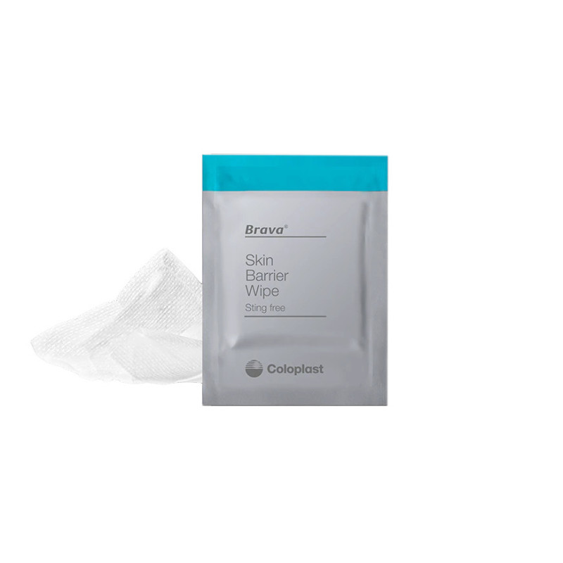120215 Brava Środek Do Pielęgnacji Skóry Stomii Chusteczka Gazik Coloplast