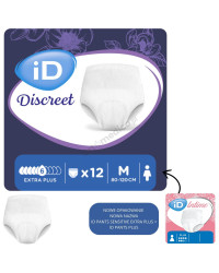 Majtki Chłonne Dla Kobiet iD Discreet Pants Extra Plus Wciągane 6 kropli (iD Intime Plus)