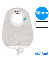 114980 Worek Urostomijny Dwuczęściowy SenSura Mio Click Maxi 50mm 487,5ml Przeźroczysty Neutralny Szary Coloplast