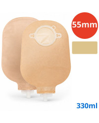 1217-55 Worek urostomijny Dansac Nova 2 Uro, 330 ml, 55 mm, dwuczęściowy, beżowy