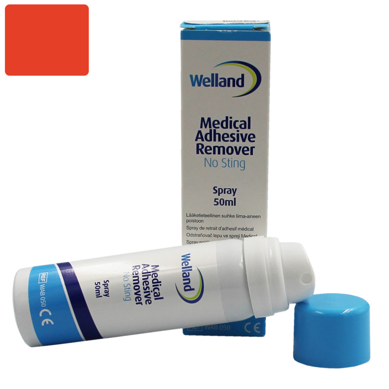 WAB050 Spray Adhesive Remover 50 ml Do Odklejania Przylepca i Zmywania Skóry Wokół Stomii Bezalkoholowe Welland
