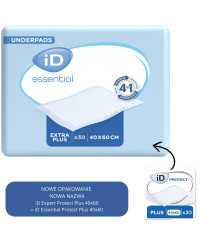 Podkłady Id Essential Underpads Extra Plus 40x60 Chłonne Na Materac, Łóżko (Dawniej iD Expert Protect Plus)