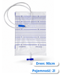 PSM4016S Worek do zbiórki Polmil moczu, Sterylny, 2l Dren 90cm