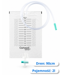 56401010 Worek do dobowej zbiórki moczu Larena® Dren 90cm, 2000ml Cortmed