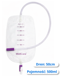 KLN505l worek do zbiórki moczu wellcare 500 ml dren 50 cm