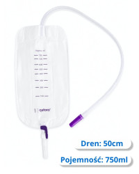 11361502 Worek Do zbiórki Moczu 0,75 L Dren 50 cm Leg Bag Premium Przezroczysty MBH QUFORA