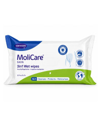 MoliCare Skin 3w1 chusteczki nawilżane dla dorosłych 30 szt. do skóry wrażliwej