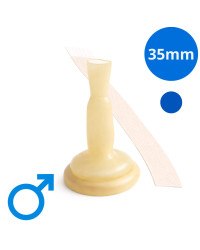 051350 Coloplast Cewnik Zewnętrzny Conveen 2-częściowy z Hydrokoloidowym Przylepcem Wykonany z Lateksu 35mm
