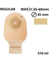 823-45 Worek stomijny Dansac Nova1 FoldUp – jednoczęściowy, otwierany, beżowy, 45–60 mm, Regular