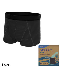 Wielorazowe bokserki chłonne dla mężczyzn MoliCare MEN Absorbent Underwear wchłania do  10 łyżeczek moczu - 52 ml