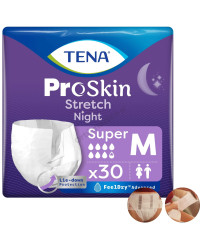 TENA Stretch ProSkin Super Night – elastyczne pieluchomajtki na noc dla dorosłych