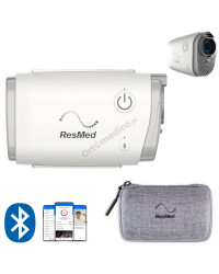 ResMed AirMini AutoSet – mały CPAP (wielkości telefonu) do terapii bezdechu sennego na wakacje, podróże