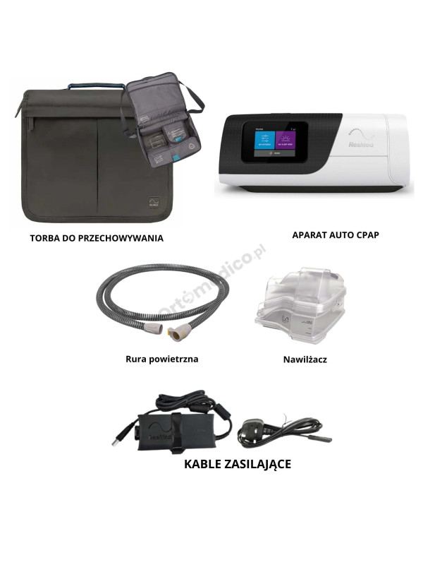 Aparat CPAP ResMed AirSense 11 AutoSet z nawilżaczem – automatyczna terapia bezdechu sennego zmiennociśnieniowy CPAP
