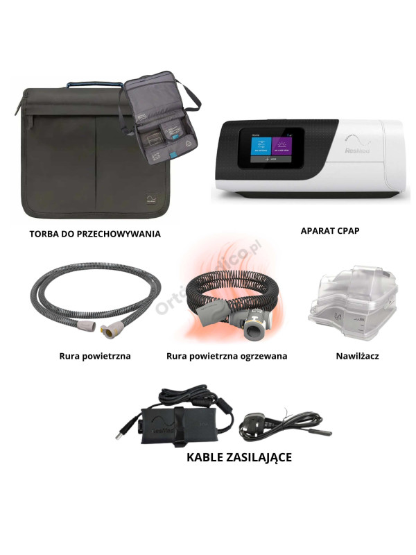 ResMed AirSense 11 Elite z nawilżaczem i rurą podgrzewaną – aparat stałociśnieniowy CPAP do leczenia bezdechu sennego