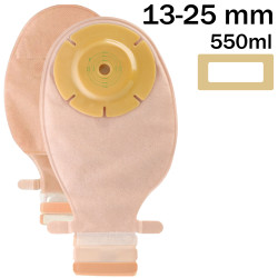 XND1325 Worek Jednoczęściowy Stomijny Confidence Convex 13-25 mm 550 ml Otwarty Beż z Okienkiem Wypukły SALTS