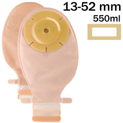 XND1352 Worek Stomijny Confidence Convex  Otwarty 1-cz 13-52 mm 550 ml Beż z Okienkiem Do Wycinania SALTS