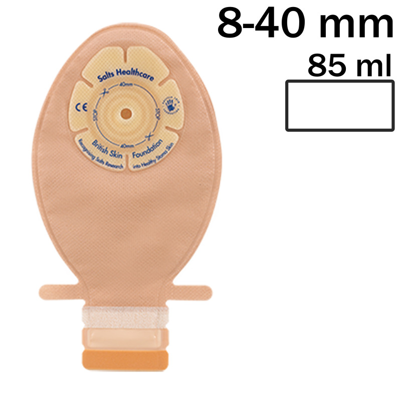CFNT8 Worek Stomijny Jednoczęściowy Neonatologiczny 8-40mm 85ml Przezroczysty Worek dla Noworodków SALTS
