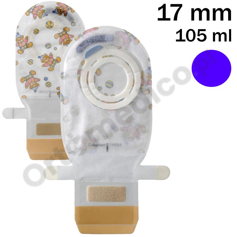 146910 Worek Stomijny Easiflex Pediatryczny Misie 17mm 105ml Otwarty Hide-away Coloplast